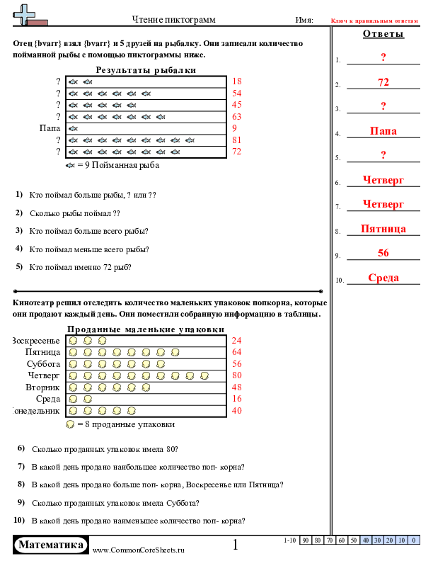  - 10292 worksheet