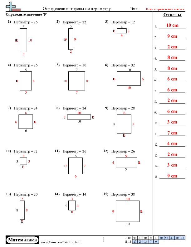  - неизвестная-сторона-периметр-e worksheet