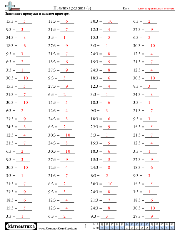  - деление-на-3 worksheet