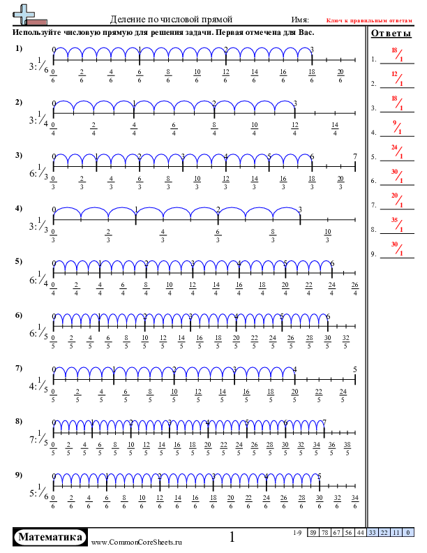  - дроби-относительно-целого-числа-на-числовой-прямой worksheet