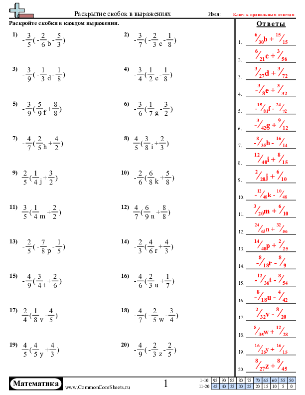  - раскрытие-скобок-в-выражениях worksheet