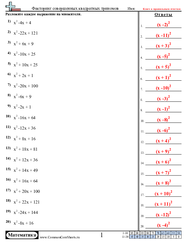  - 64 worksheet