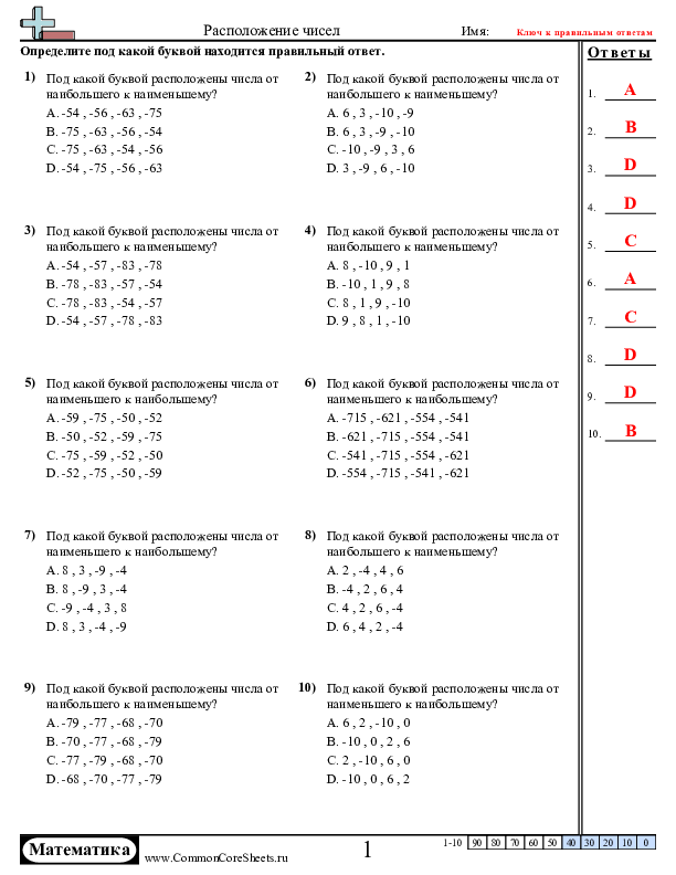  - расположение-положительных-и-отрицательных-чисел-выбор-из-нескольких-вариантов worksheet