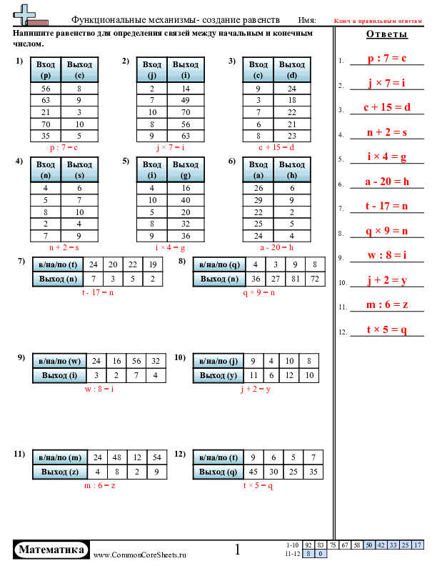  - 732 worksheet