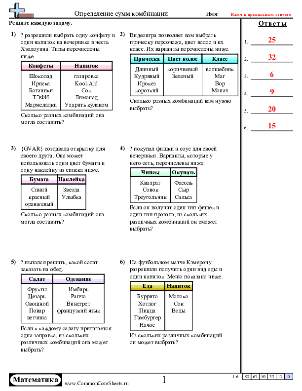  - 784 worksheet