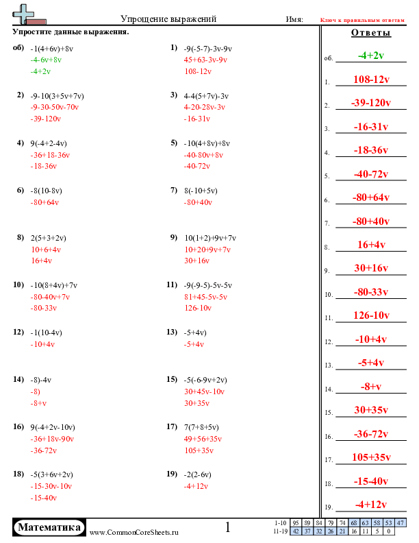  - упрощение-выражений worksheet