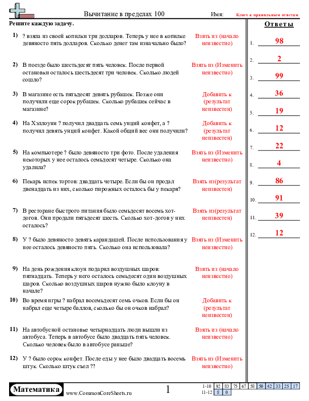  - 885 worksheet