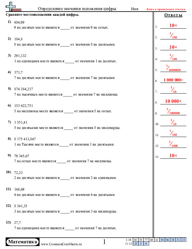  - исследование-разряда-чисел worksheet