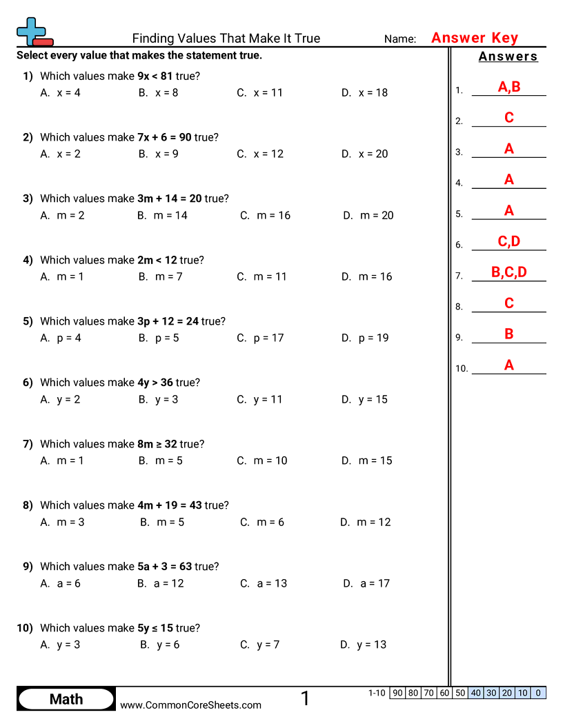 Related worksheet