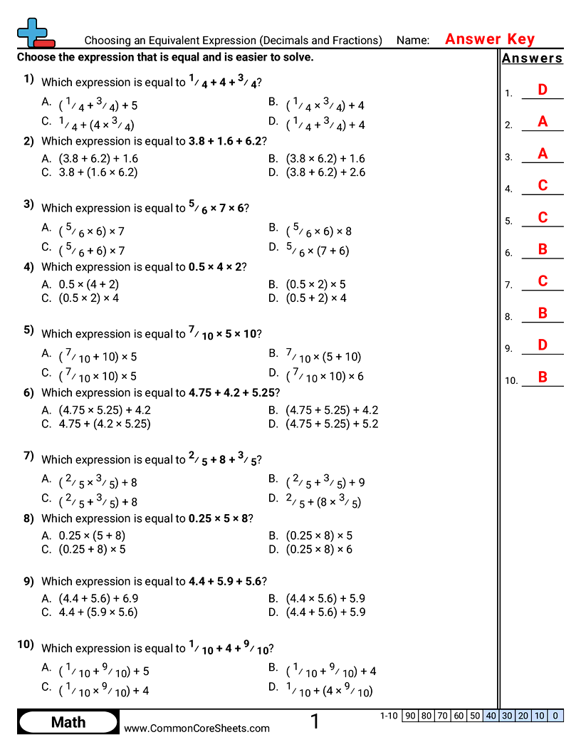 Related worksheet