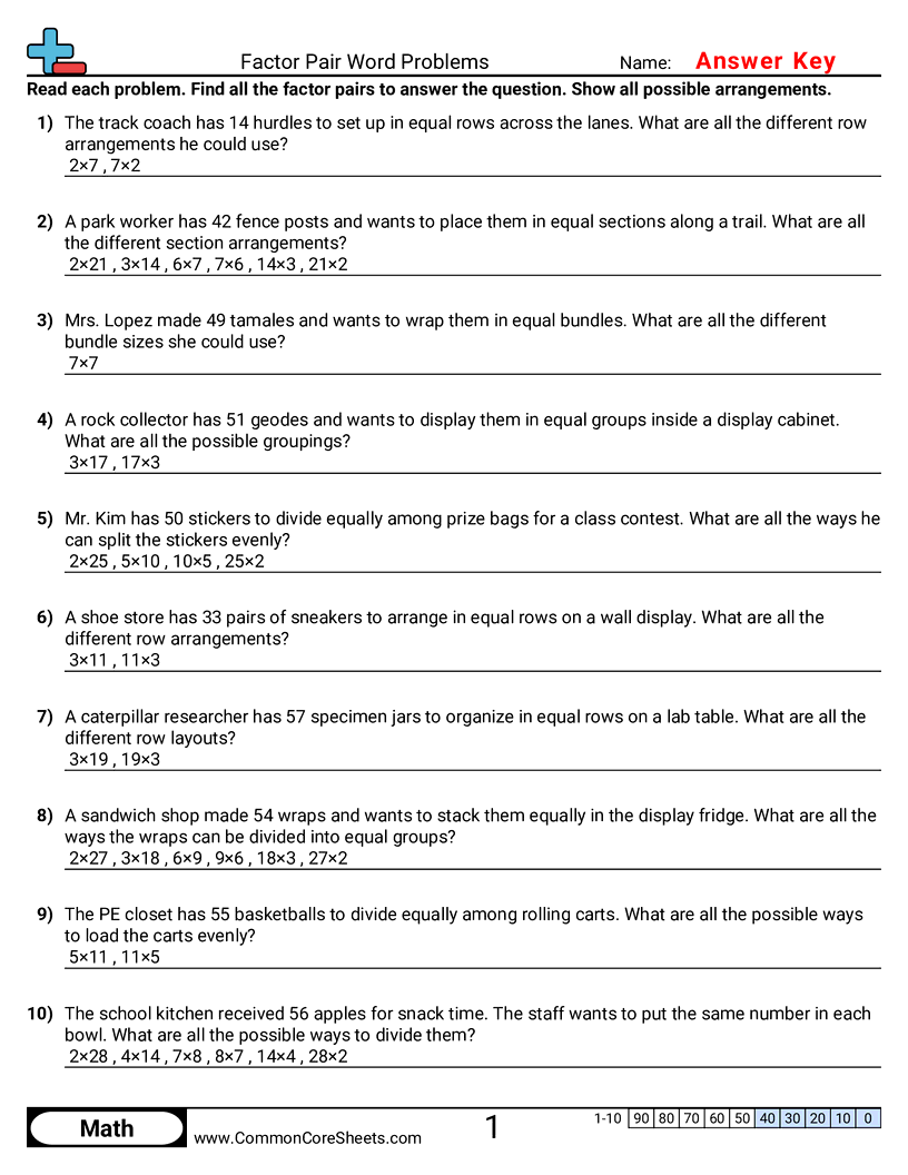 Related worksheet